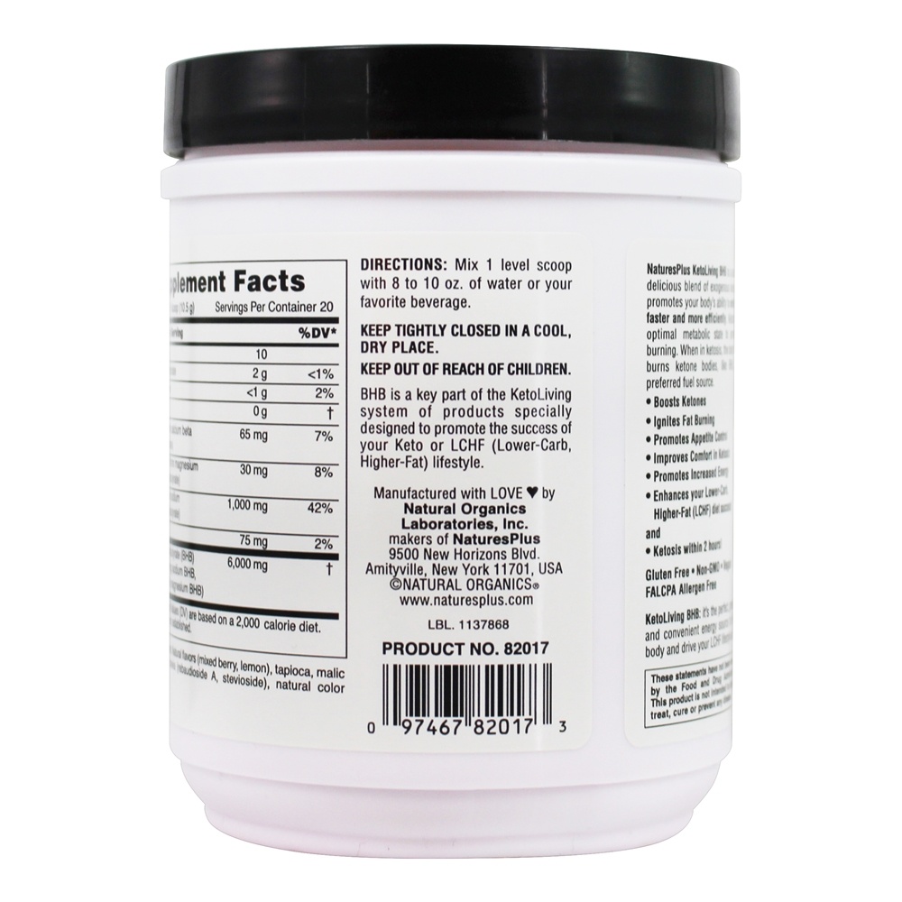 Comprar Keto Living BHB Beta Hidroxibutirato em pó Berry Lemonade - 7.4 oz. Natures Plus - Imagem 3