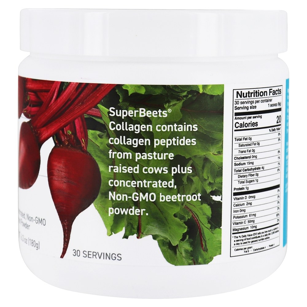 Comprar SuperBeets Colágeno Beterraba Em Pó Cereja Berry - 6.3 oz. HumanN - Imagem 4