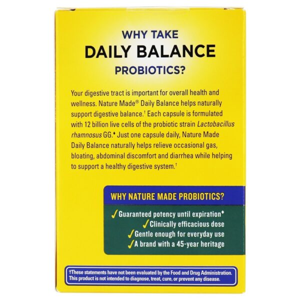 Comprar Probióticos Digestivos Diários Balance 12 Bilhões de UFC - Cápsulas 30 Nature Made - Imagem 4