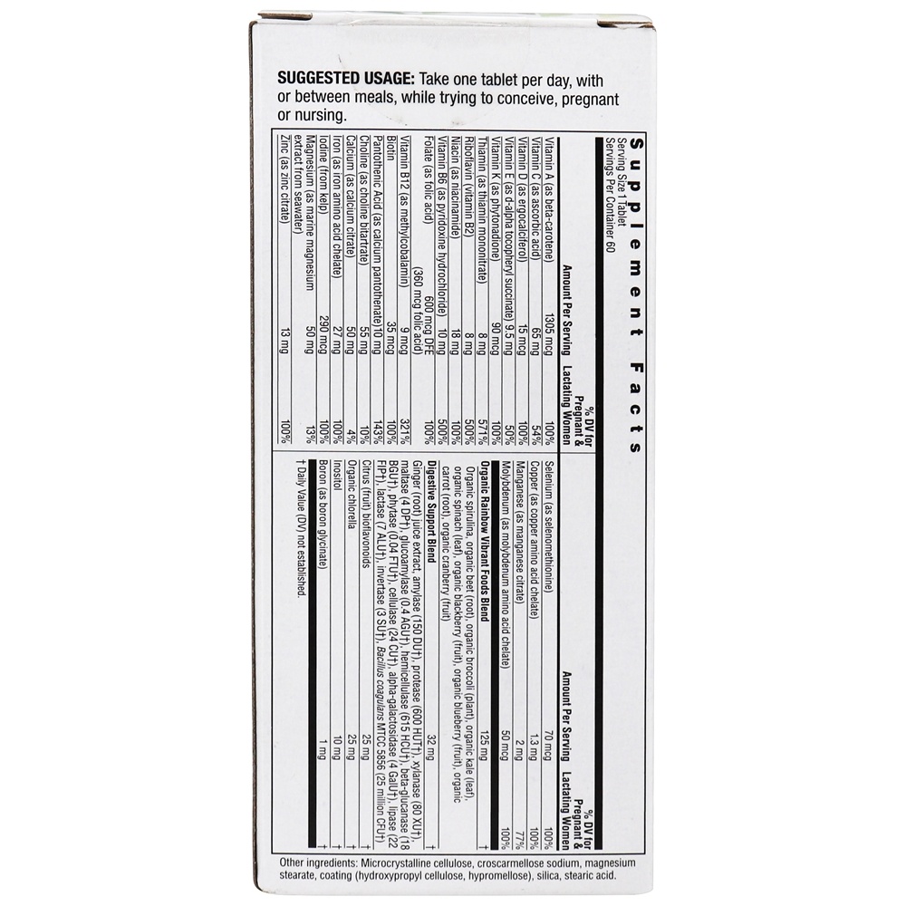 Comprar Vibrance Prenatal One Multivitamin - 60 Tablets Rainbow Light - Imagem 3