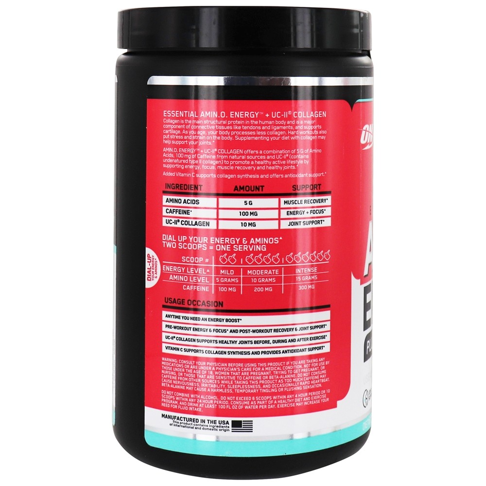 Comprar AmiN.O Essencial. Toranja Energy Powder Plus UC-II com colágeno - 9.5 oz. Optimum Nutrition - Imagem 3