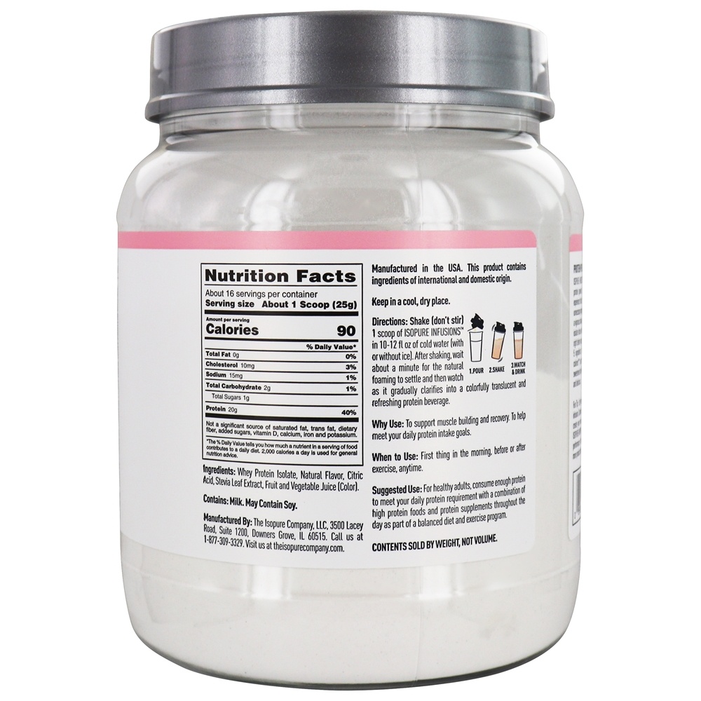 Comprar Isopure Infusions Protein Powder Punch Tropical - 14.1 oz. Nature's Best - Imagem 2