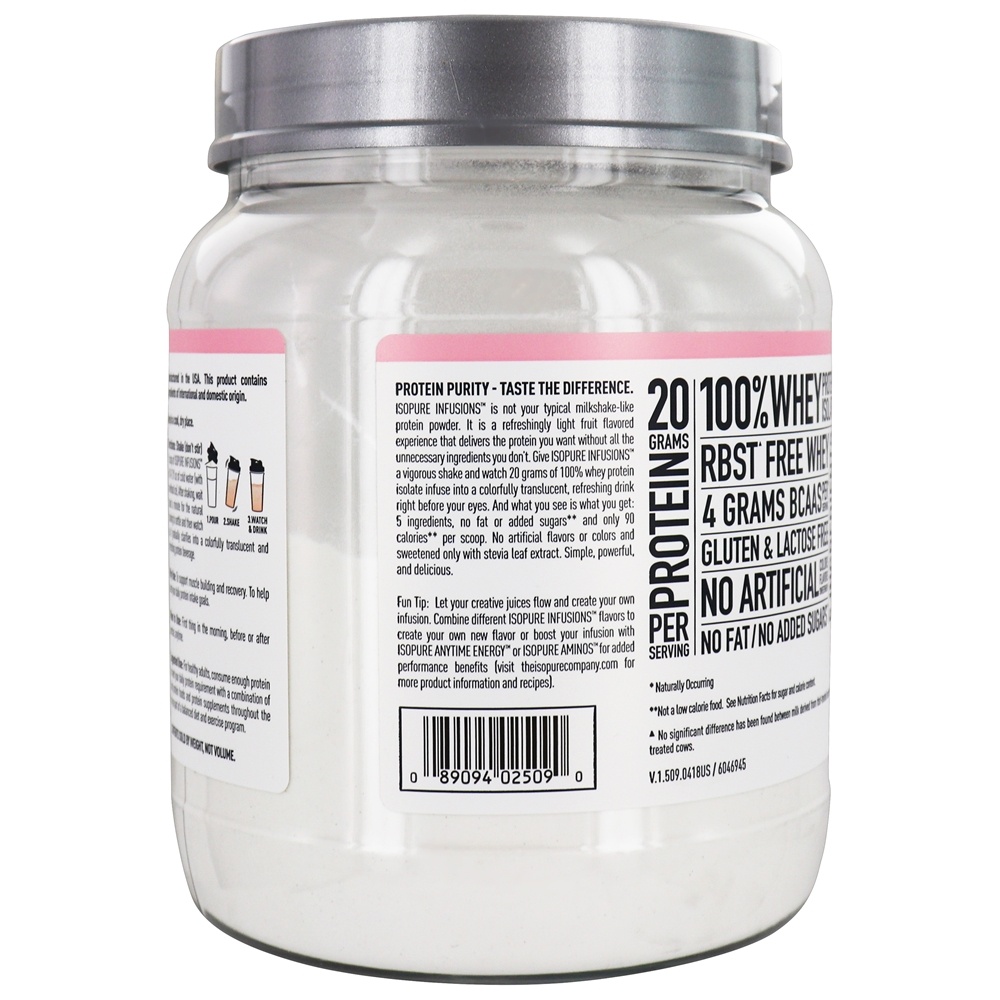 Comprar Isopure Infusions Protein Powder Punch Tropical - 14.1 oz. Nature's Best - Imagem 4