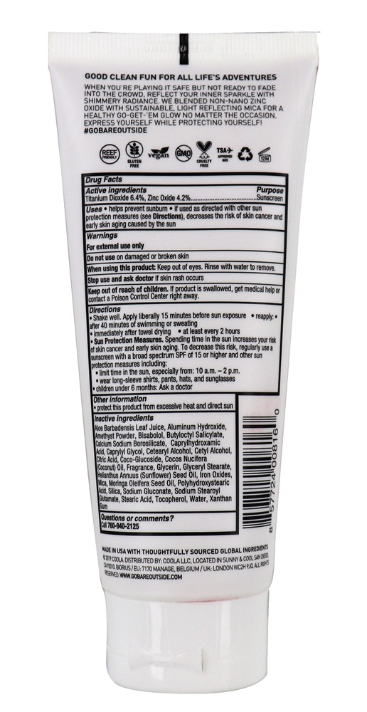 Comprar Loção Metálica Mineral Protetor Solar Shimmer Natural Cloudberry Sparkling Rose - 3.4 fl. oz. Bare Republic - Imagem 2