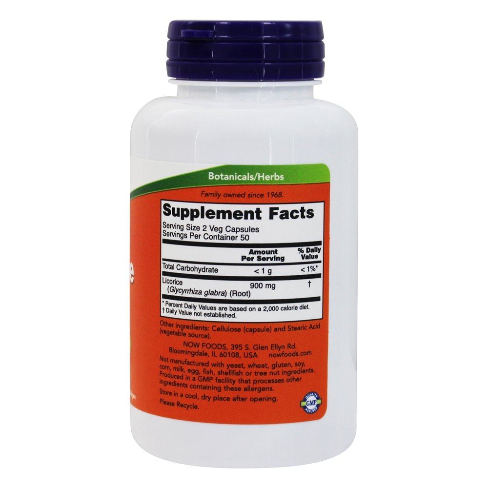 Comprar Raiz de alcaçuz 450 mg. - Cápsulas 100 NOW Foods - Imagem 2