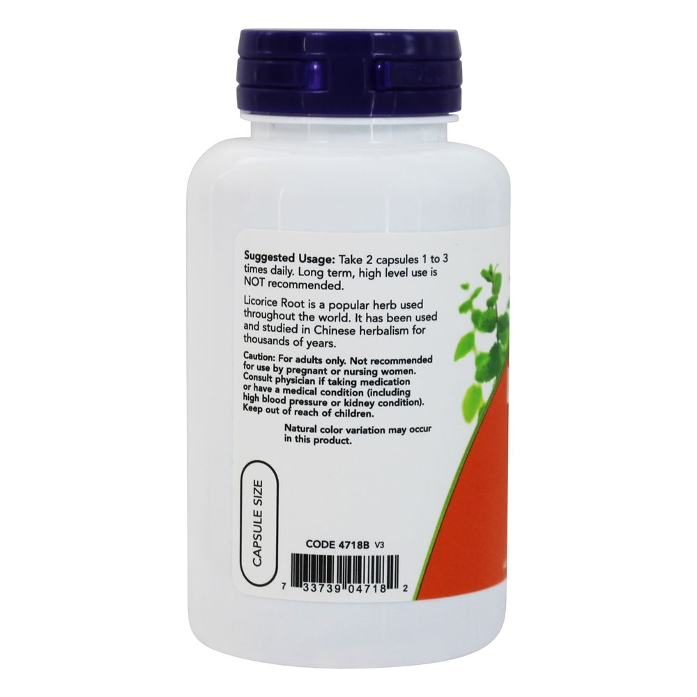 Comprar Raiz de alcaçuz 450 mg. - Cápsulas 100 NOW Foods - Imagem 3