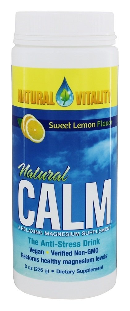 Comprar Natural Calmo Magnésio Anti-Stress Bebida Doce Sabor Limão - 8 oz. Natural Vitality