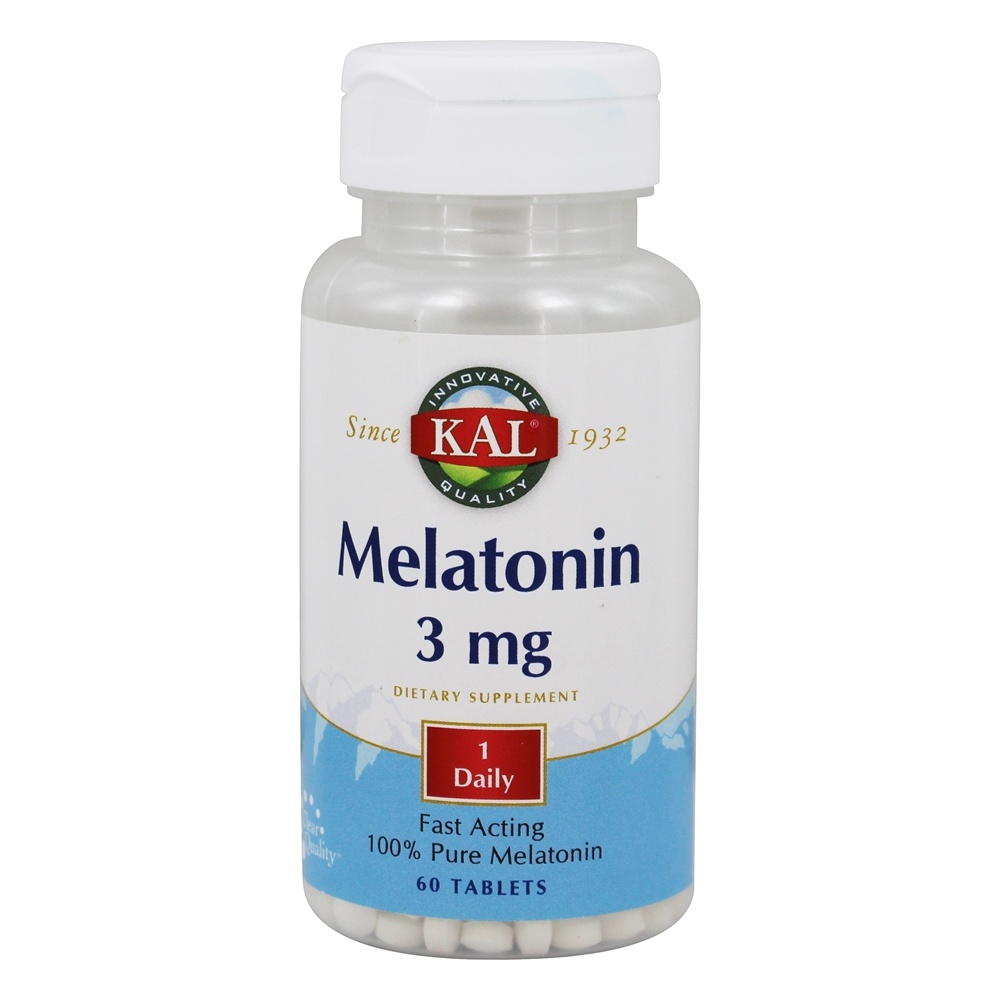 Comprar 100 % Pure Melatonina de ação rápida 3 mg. - 60 Tablets Kal