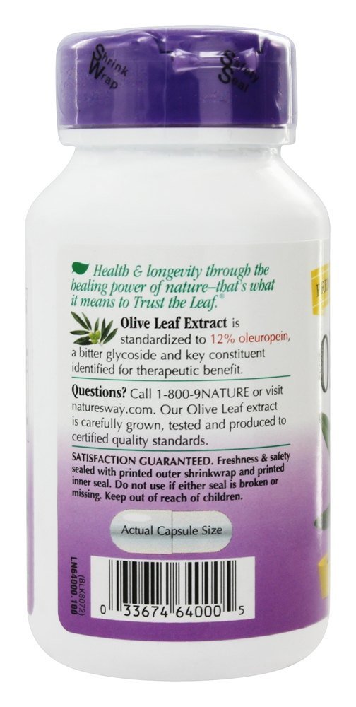 Comprar Extrato Padronizado de Folha de Oliveira - Cápsulas 60 Nature's Way - Imagem 3