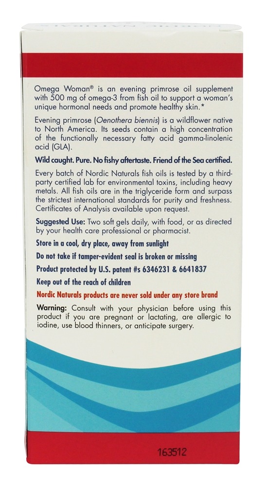 Comprar Omega Para Mulheres Com Óleo de Onagra Sabor Limão 500 mg. - 120 Softgels Nordic Naturals - Imagem 3