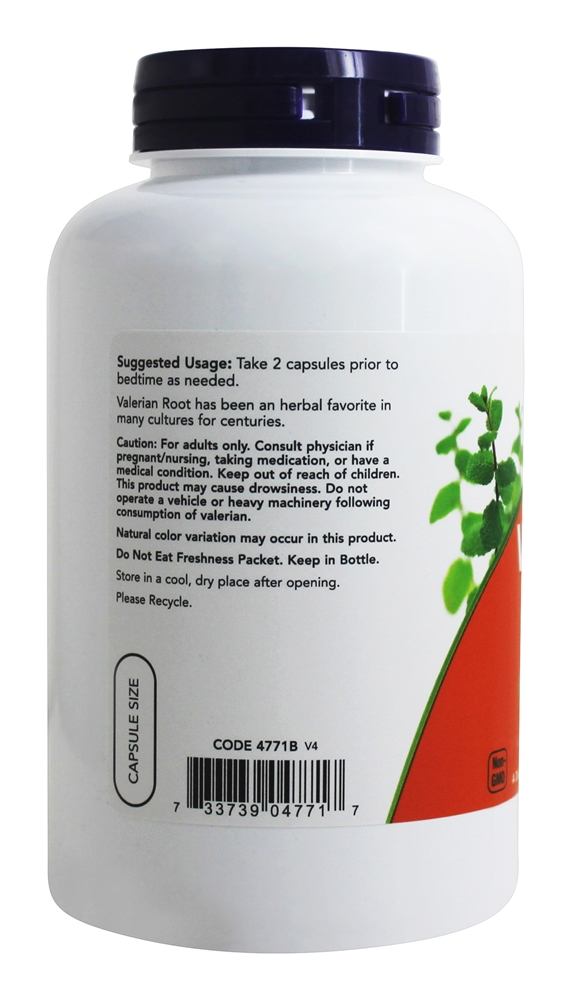 Comprar Raiz de Valeriana 500 mg. - Cápsulas 250 NOW Foods - Imagem 3