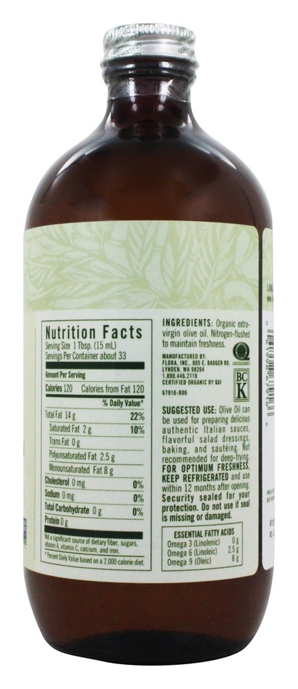 Comprar Azeite Extra Virgem Certificado Orgânico - 17 fl. oz. Flora - Imagem 2