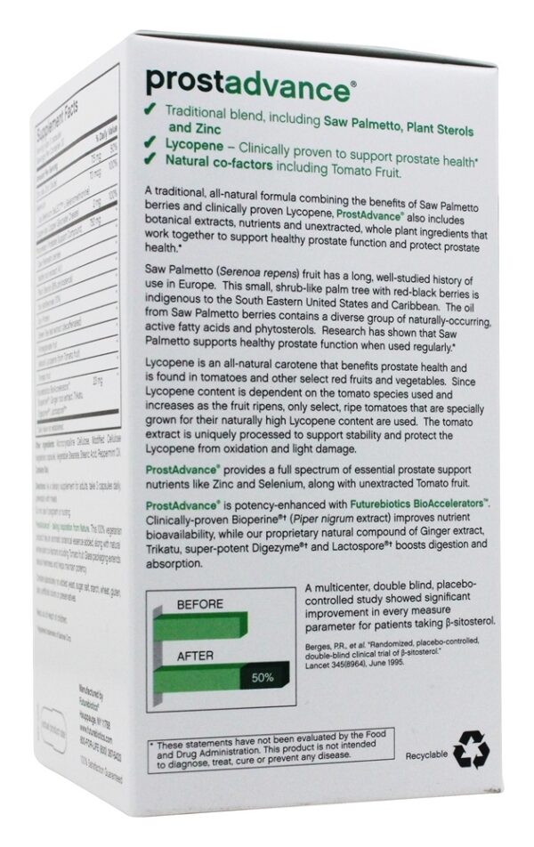 Comprar Prostadvance Suporte Natural Para a Próstata - Cápsulas vegetarianas 90 Futurebiotics - Imagem 4