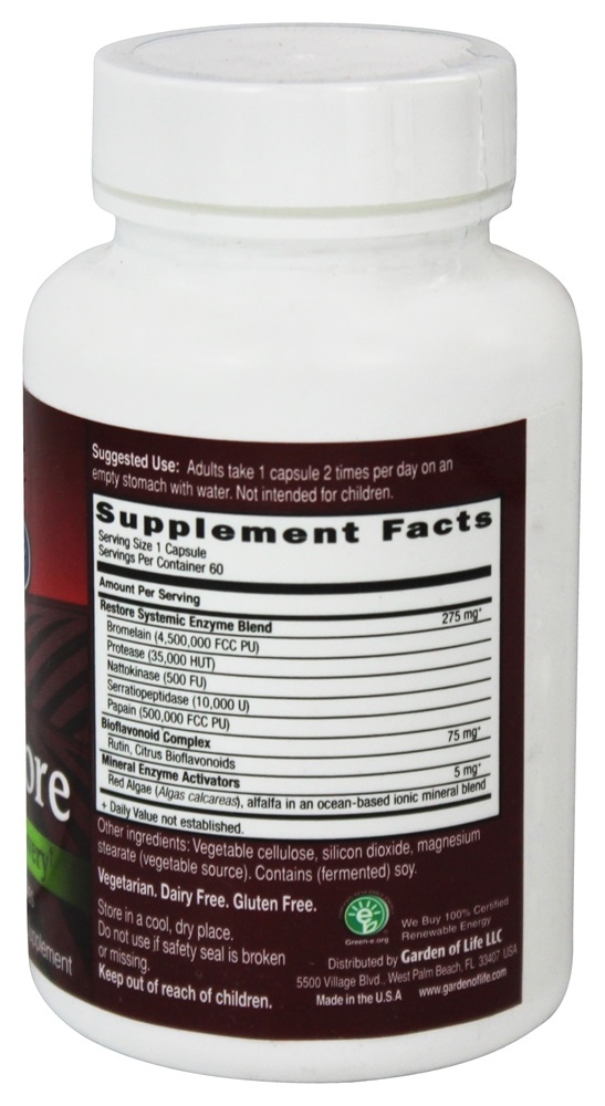 Comprar FYI restaurar recuperação muscular e tecidual - Cápsulas 60 Garden of Life - Imagem 2