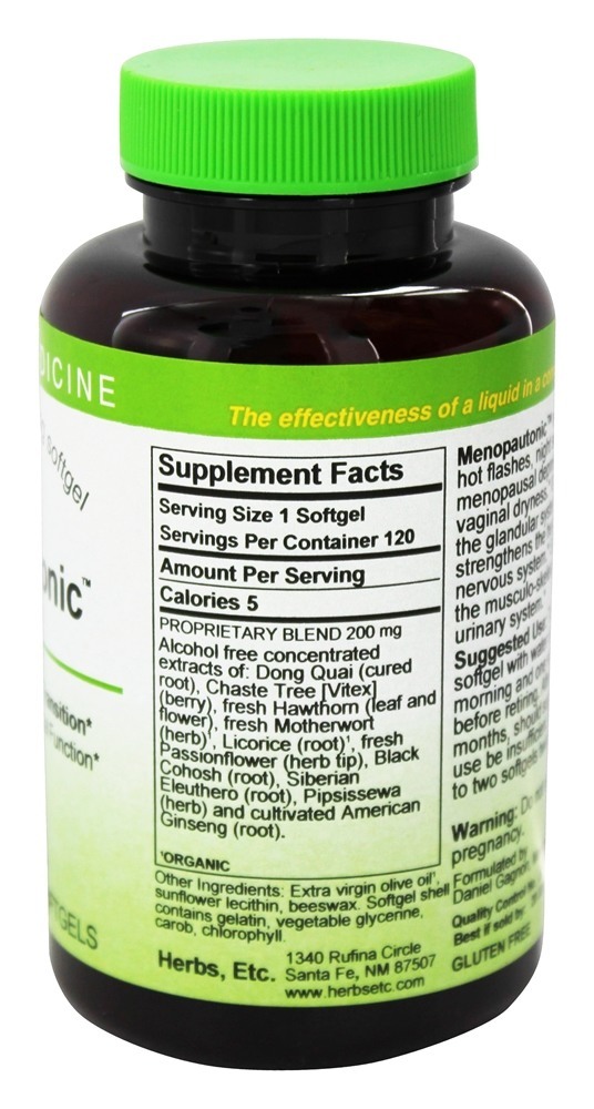 Comprar Sem Álcool Menopautônico - 120 Softgels Herbs Etc - Imagem 2