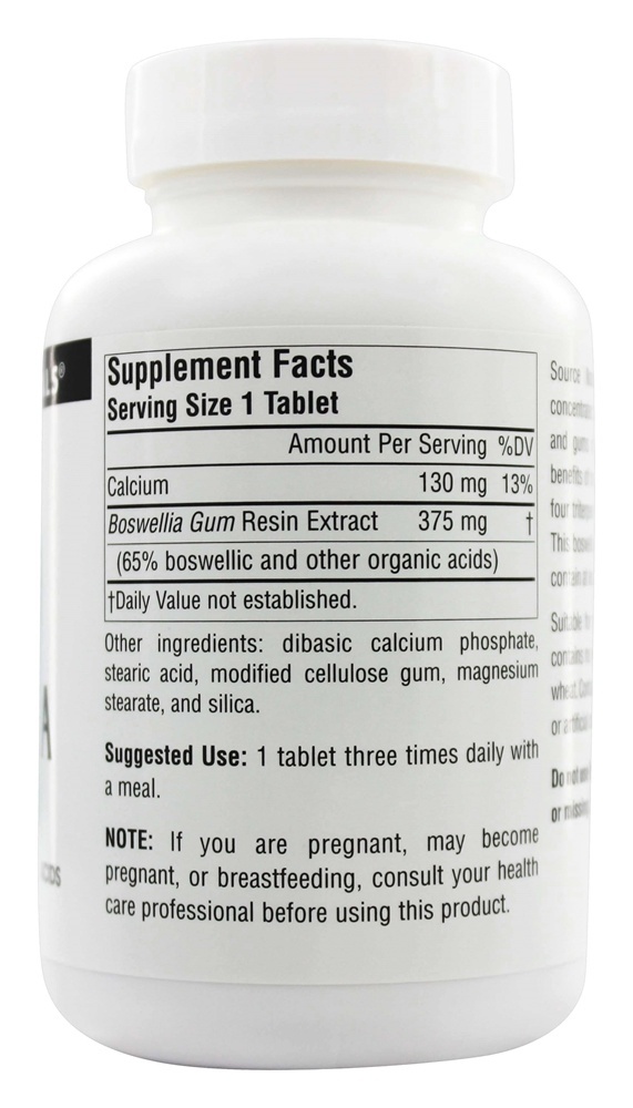 Comprar Extrato de Boswellia - 100 Tablets Source Naturals - Imagem 2