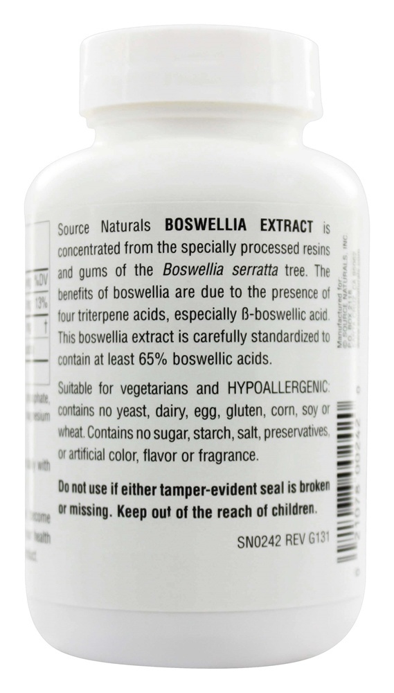 Comprar Extrato de Boswellia - 100 Tablets Source Naturals - Imagem 3