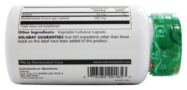 Comprar Bladderwrack 580 mg. - Cápsulas 100 Solaray - Imagem 4