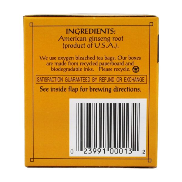 Comprar Chá de raiz de ginseng americano - 20 Saquinhos de Chá Triple Leaf Tea - Imagem 4