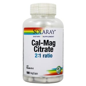 Comprar Citrato Cal-Mag Com 400 Vitamina D I 2 : 1 Ratio - Cápsulas vegetarianas 180 Solaray