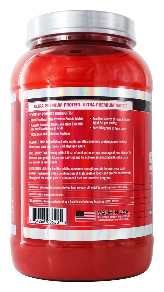 Comprar Syntha-6 Proteína em Pó de Liberação Constante Sabor Milkshake de Chocolate - 2.91 lbs. BSN - Imagem 3