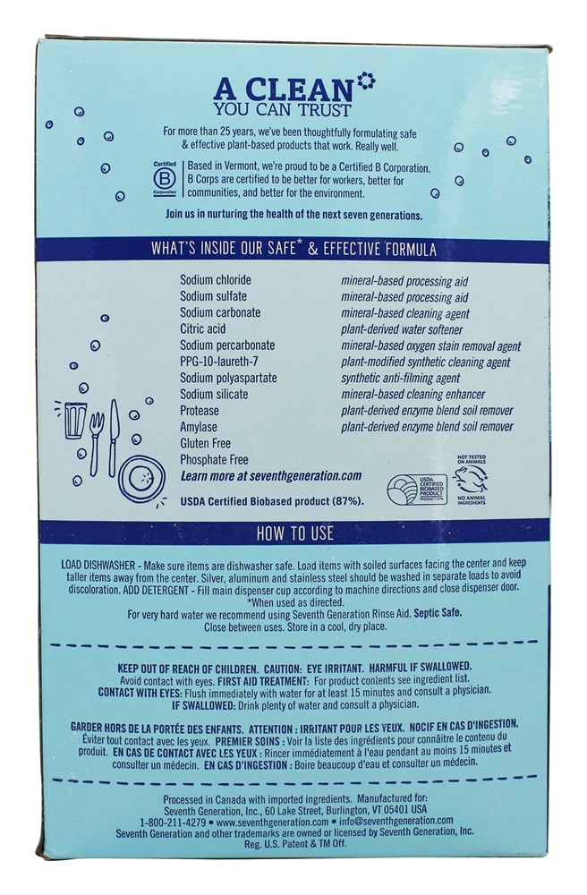 Comprar Máquina de lavar loiça automática sem pó e transparente - 75 oz. Seventh Generation - Imagem 2