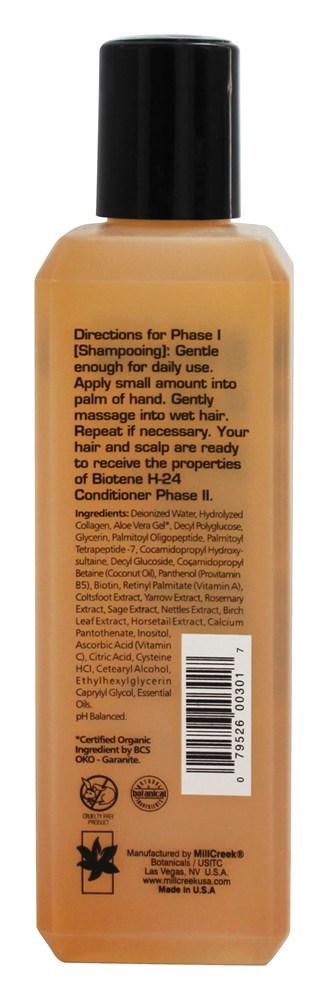 Comprar Biotene H-24 Natural Xampu Com Biotina Fase Eu - 8.5 fl. oz. Mill Creek Botanicals - Imagem 2