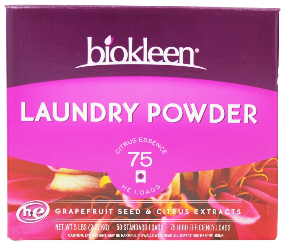 Comprar Pó de lavanderia Extração de grapefrutas e extrato de casca de laranja 75 Ele carrega - 5 lbs. Biokleen