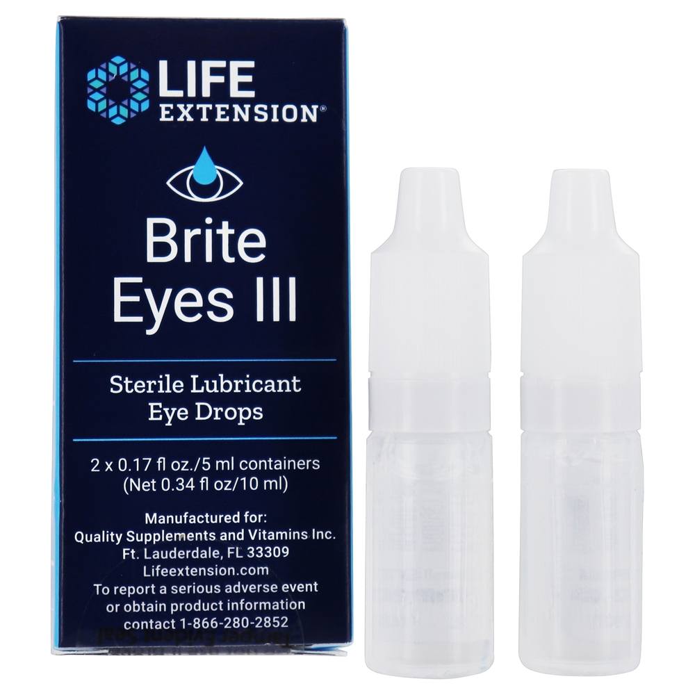 Comprar Brite Eyes III Gotas Lubrificantes Esterilizadas - 2 Frasco (s) Life Extension