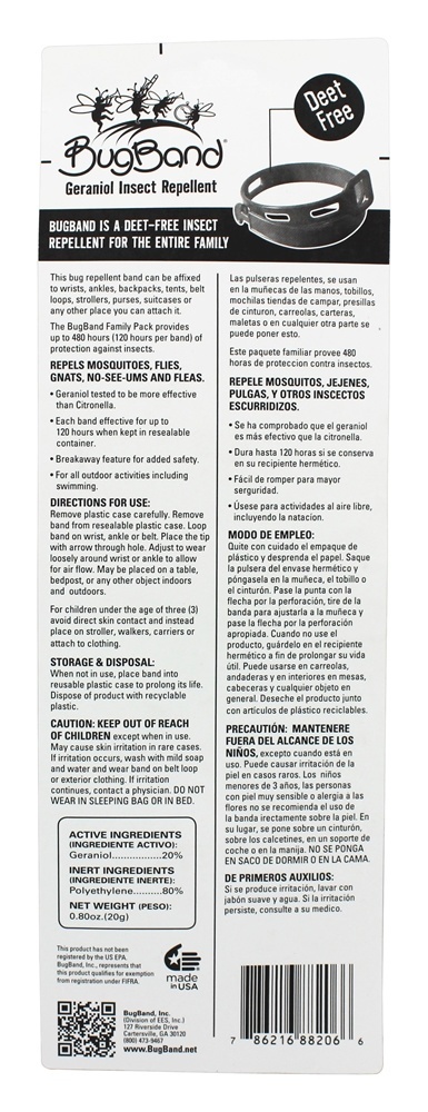 Comprar Pacote De Família De Banda De Repelente Livre Deet Deet - 4 Pacote (s) Bug Band - Imagem 2