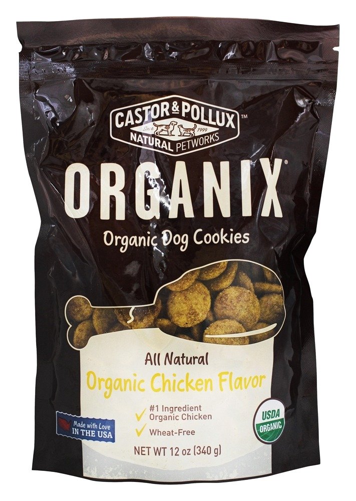 Comprar Organix Biscoitos orgânicos para cães Sabor de frango - 12 oz. Castor & Pollux