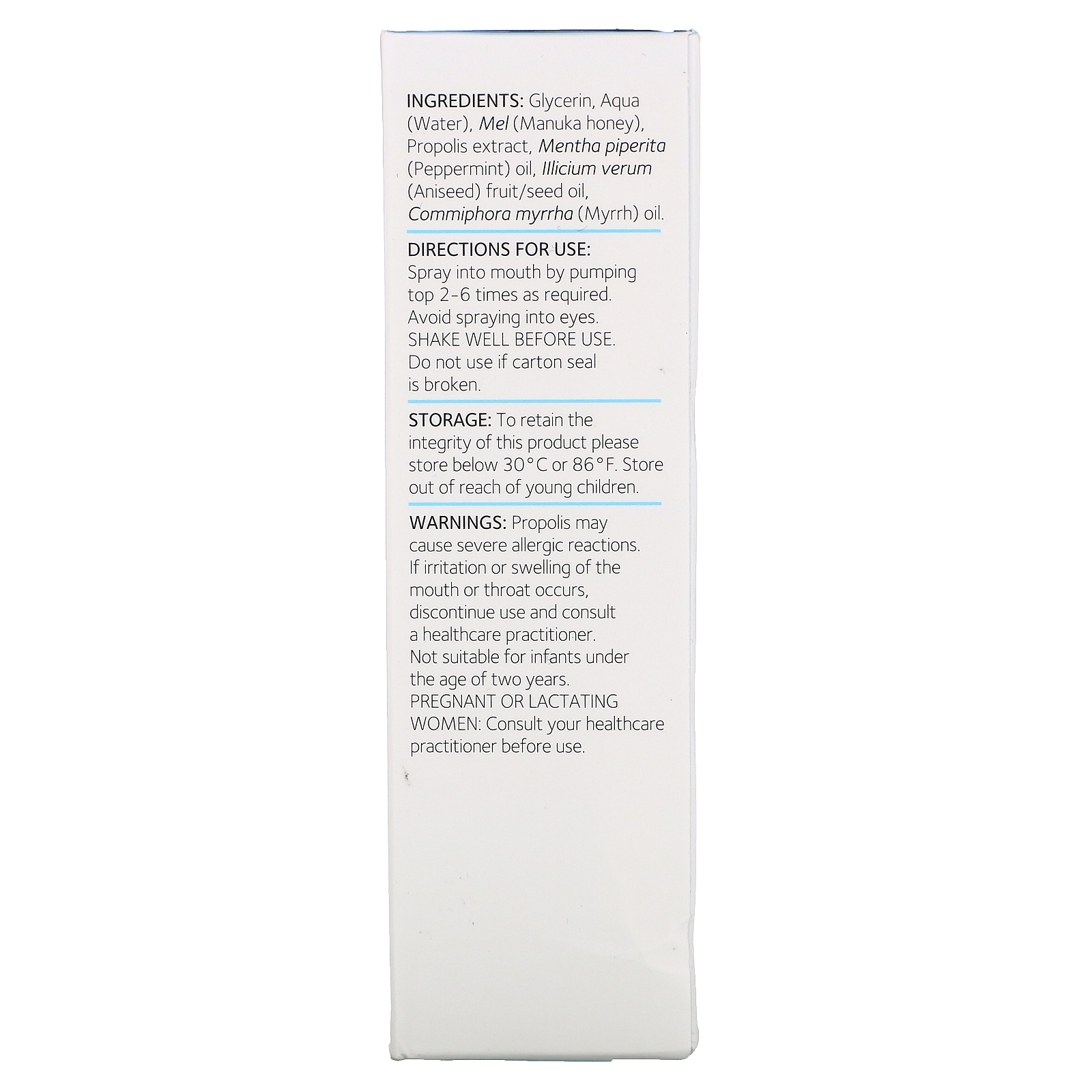 Comprar Comvita, Propolis Oral Spray, Peppermint, Aniseed and Myrrh, 0.7 fl oz (20 ml) - Imagem 3