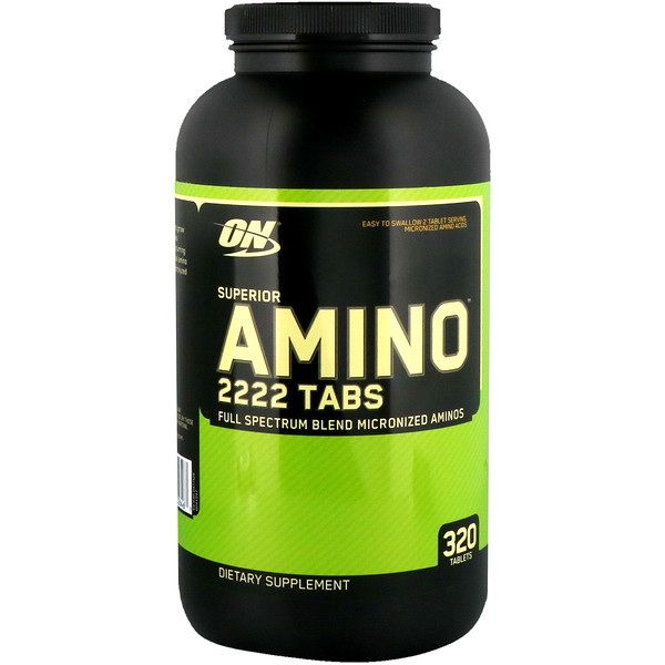 Comprar Optimum Nutrition, Superior Amino 2222 Tabs, 320 comprimidos