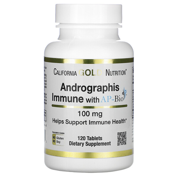 Comprar California Gold Nutrition, Andrographis Immune com AP-Bio, 100 mg, 120 Comprimidos