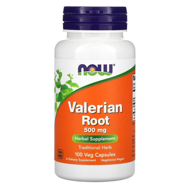 Comprar Now Foods, Raiz de Valeriana, 500 mg, 100 Cápsulas Vegetais