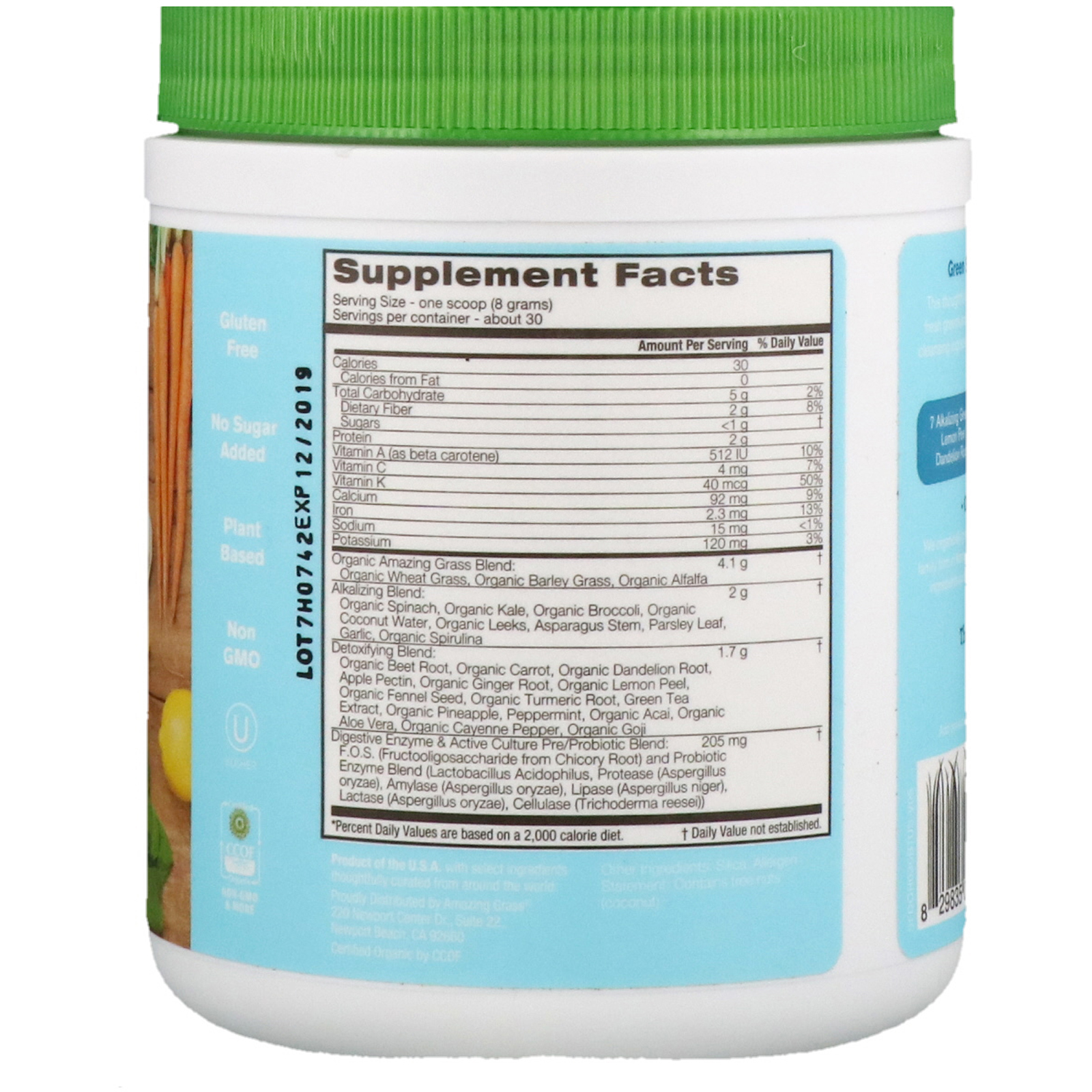 Comprar Amazing Grass, Green Superfood, Alcalinizante e Desintoxicante, 240 g (8,5 oz) - Imagem 2