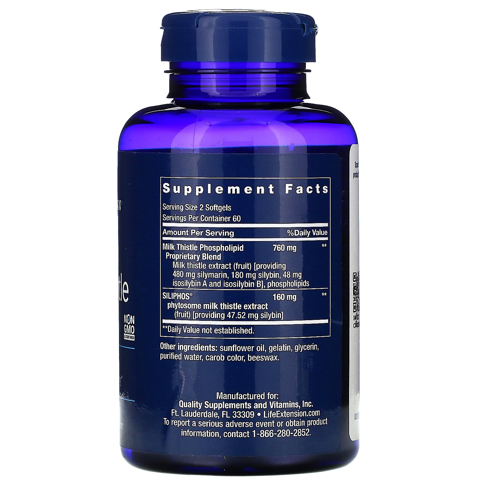 Comprar Life Extension, Advanced Milk Thistle, 120 Softgels - Imagem 2