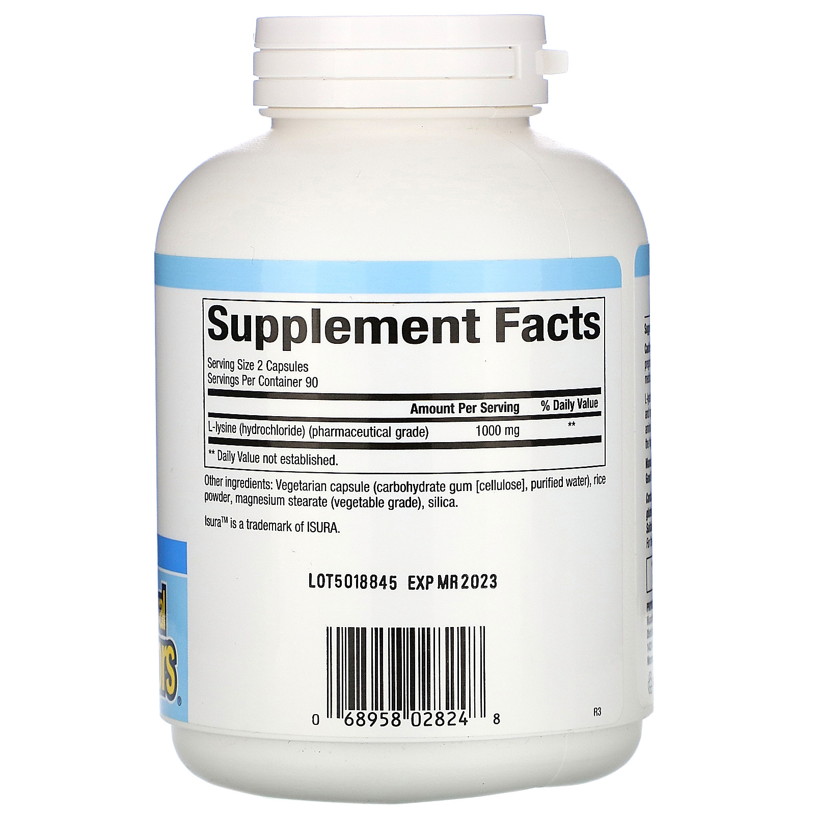 Comprar Natural Factors, L-Lysine, 500 mg, 180 Vegetarian Capsules - Imagem 2