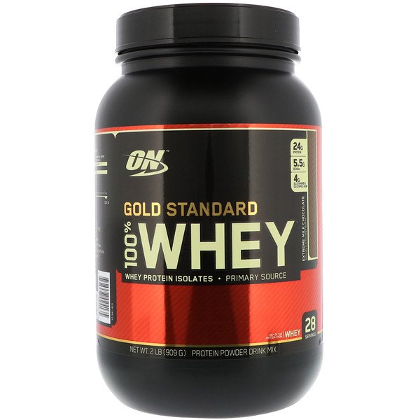 Comprar Optimum Nutrition, Gold Standard 100% Whey, Chocolate ao Leite, 909 g (2 lb)