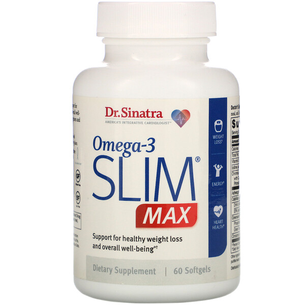 Comprar Dr. Sinatra, Omega-3 Slim MAX, 60 Softgels
