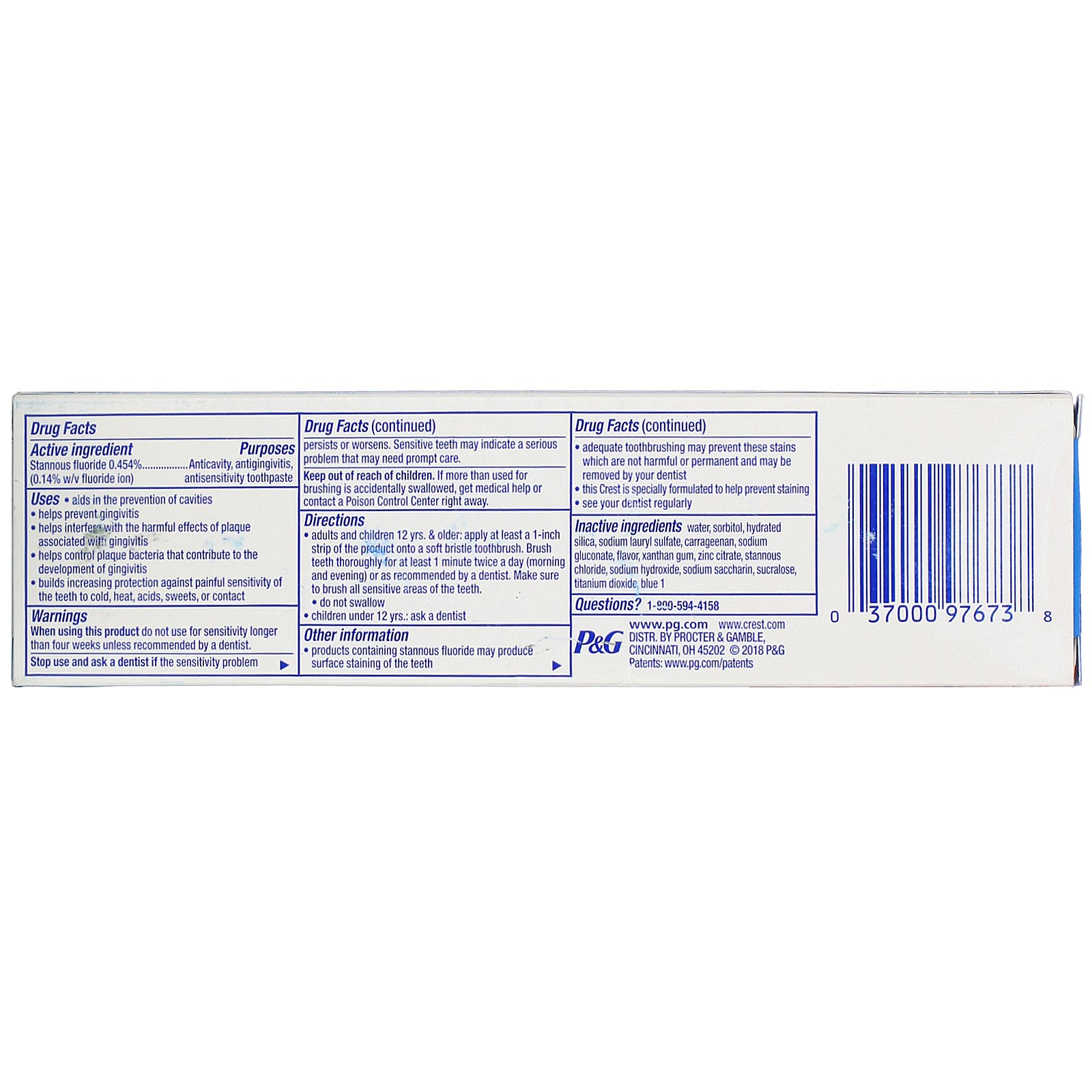 Comprar Crest, Pro Health, Toothpaste, Clean Mint, 4.6 oz (130 g) - Imagem 3
