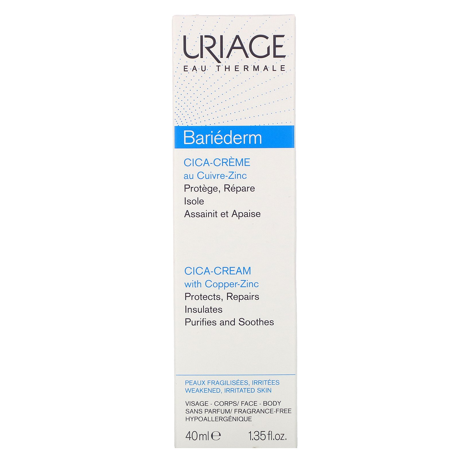Comprar Uriage, Bariederm, Cica-Cream with Copper-Zinc, Fragrance-Free, 1.35 fl oz (40 ml) - Imagem 2