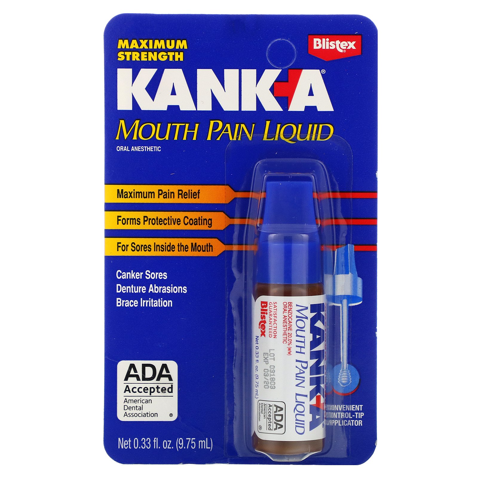 Comprar Blistex, Kank-A, Mouth Pain Liquid, 0.33 fl oz (9.75 ml) - Imagem 2