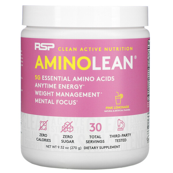 Comprar RSP Nutrition, AminoLean, Pink Lemonade, 9.52 oz (270 g)