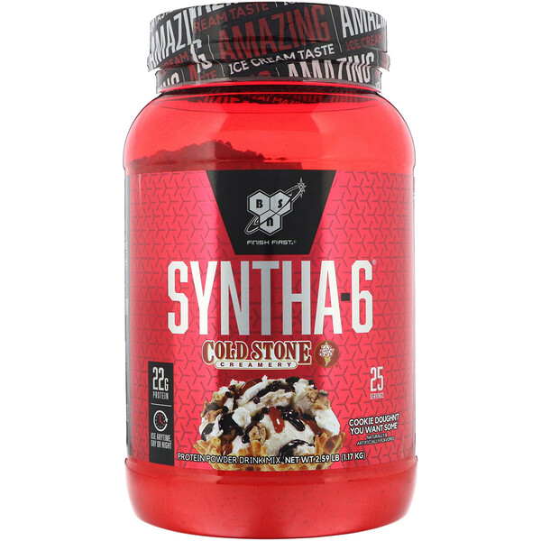 Comprar BSN, Syntha-6, Cold Stone Creamery, Cookie Doughn't You Want Some, 2,59 lb (1,17 kg)