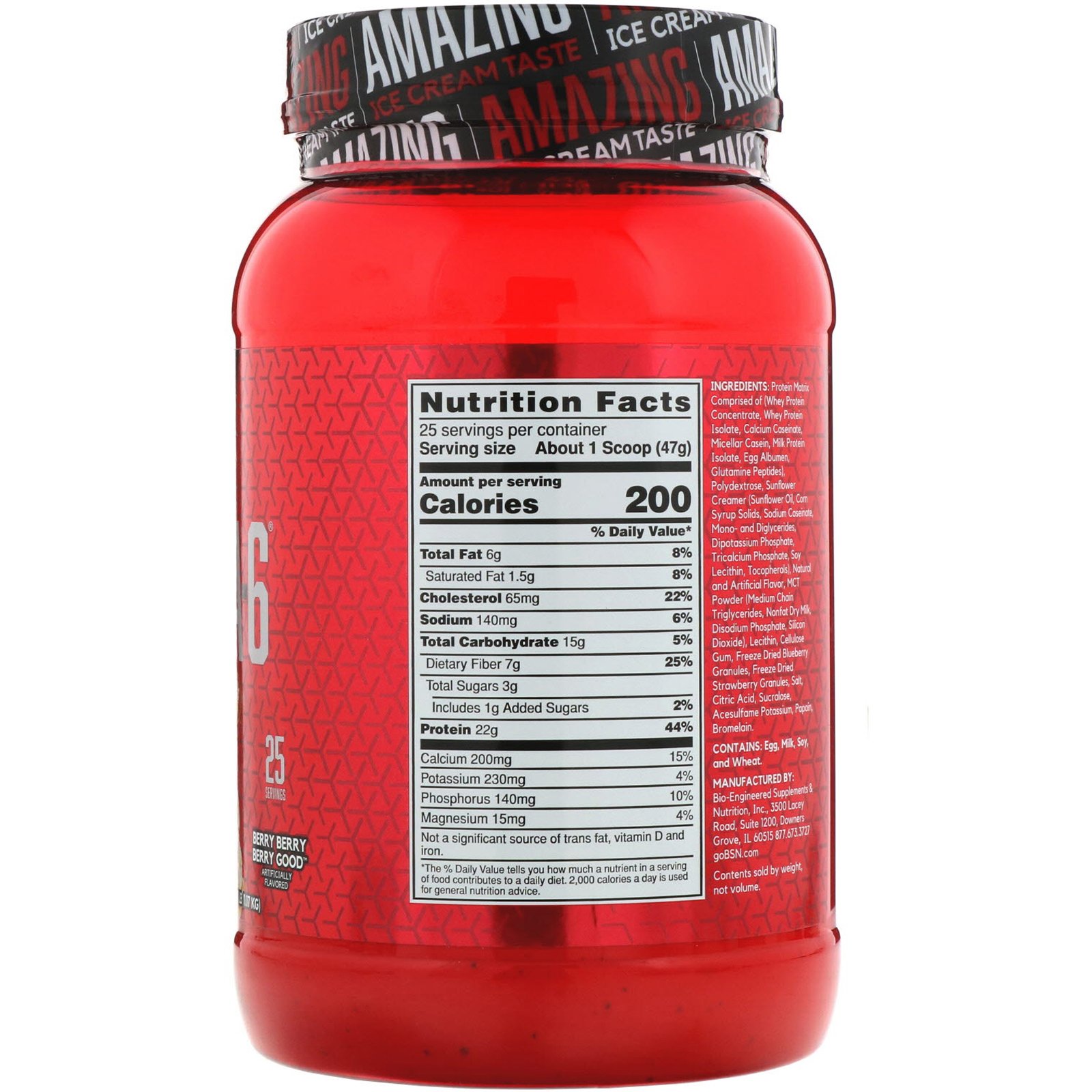 Comprar BSN, Syntha-6, Cold Stone Creamery, Sabor Delicioso de Frutas Silvestres, 2,59 lbs (1,17 kg) - Imagem 2