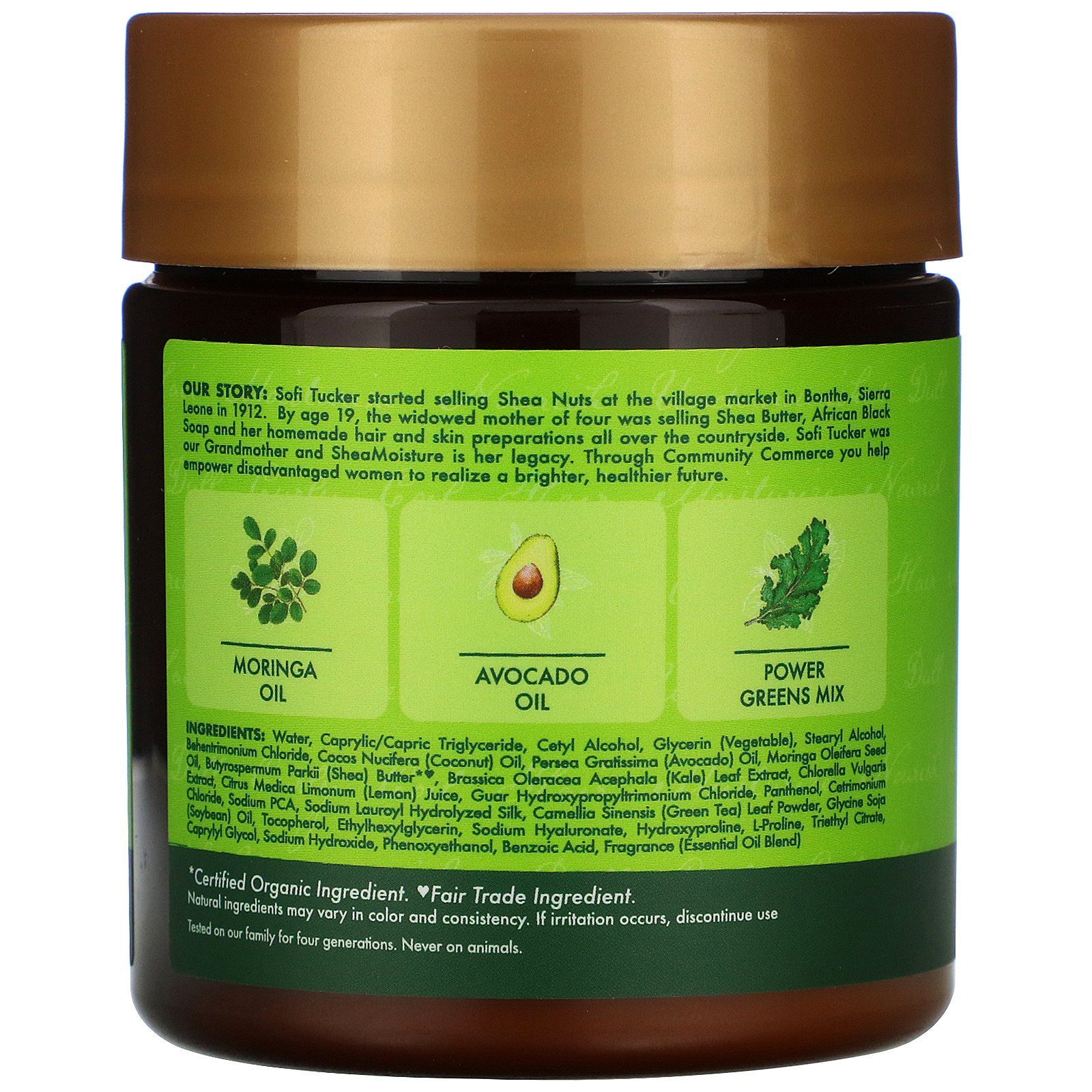 Comprar SheaMoisture, Power Greens Reconstructor, Moringa & Avocado, 8 oz (227 g) - Imagem 2