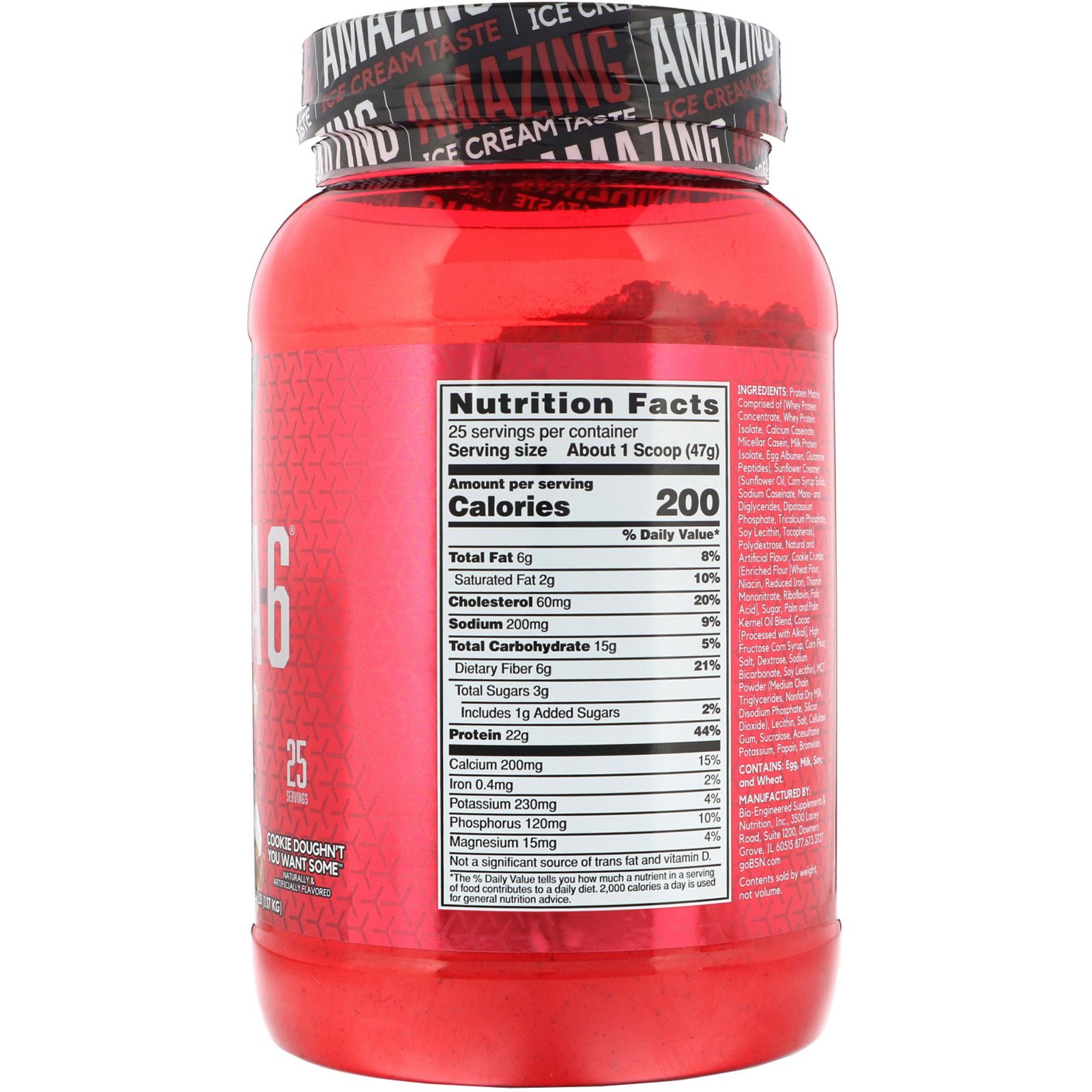 Comprar BSN, Syntha-6, Cold Stone Creamery, Cookie Doughn't You Want Some, 2,59 lb (1,17 kg) - Imagem 2