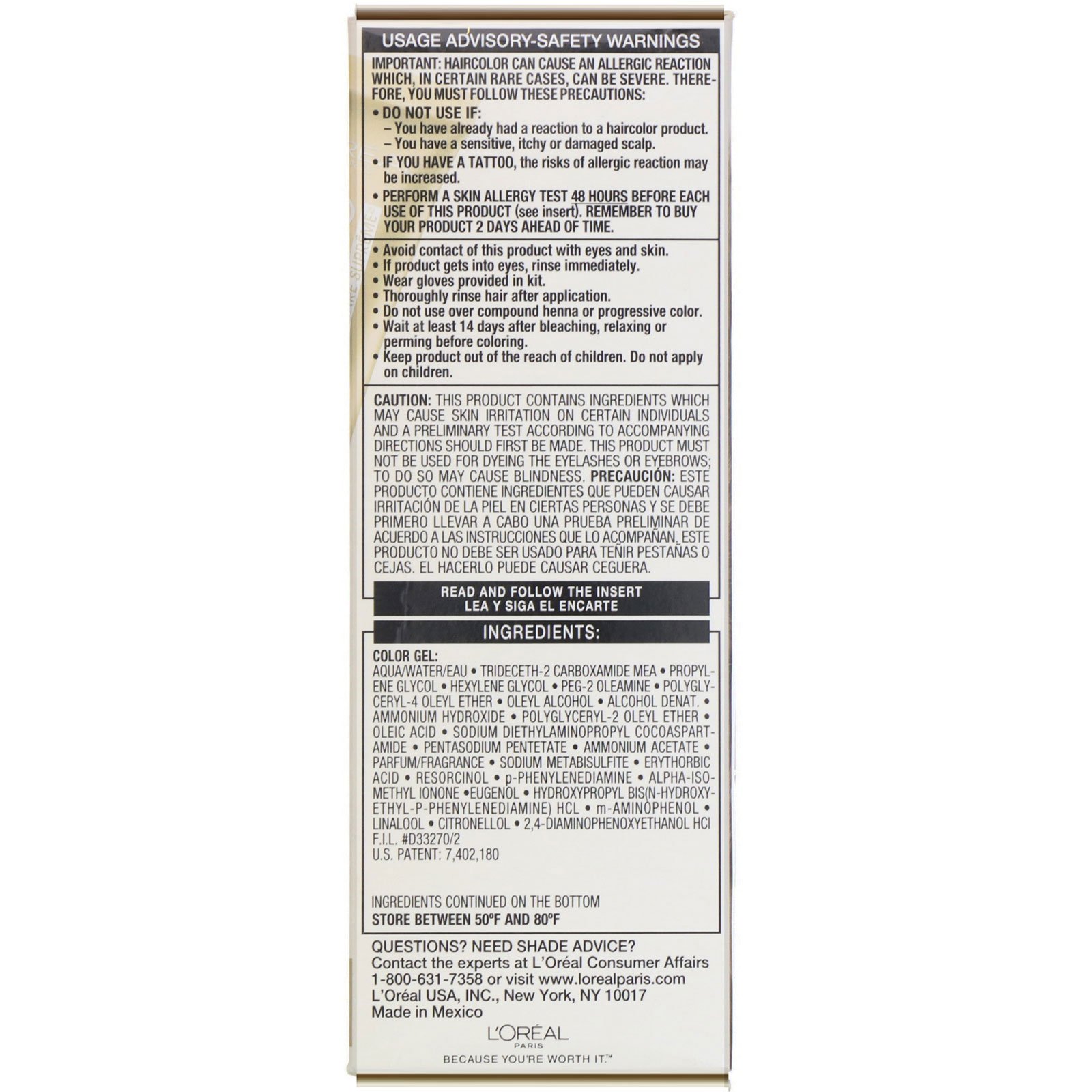 Comprar L'Oreal, Superior Preference, Sistema Fade-Defying Color + brilho, Cooler, Dark Ash Blonde 7A, 1 Aplicação - Imagem 2