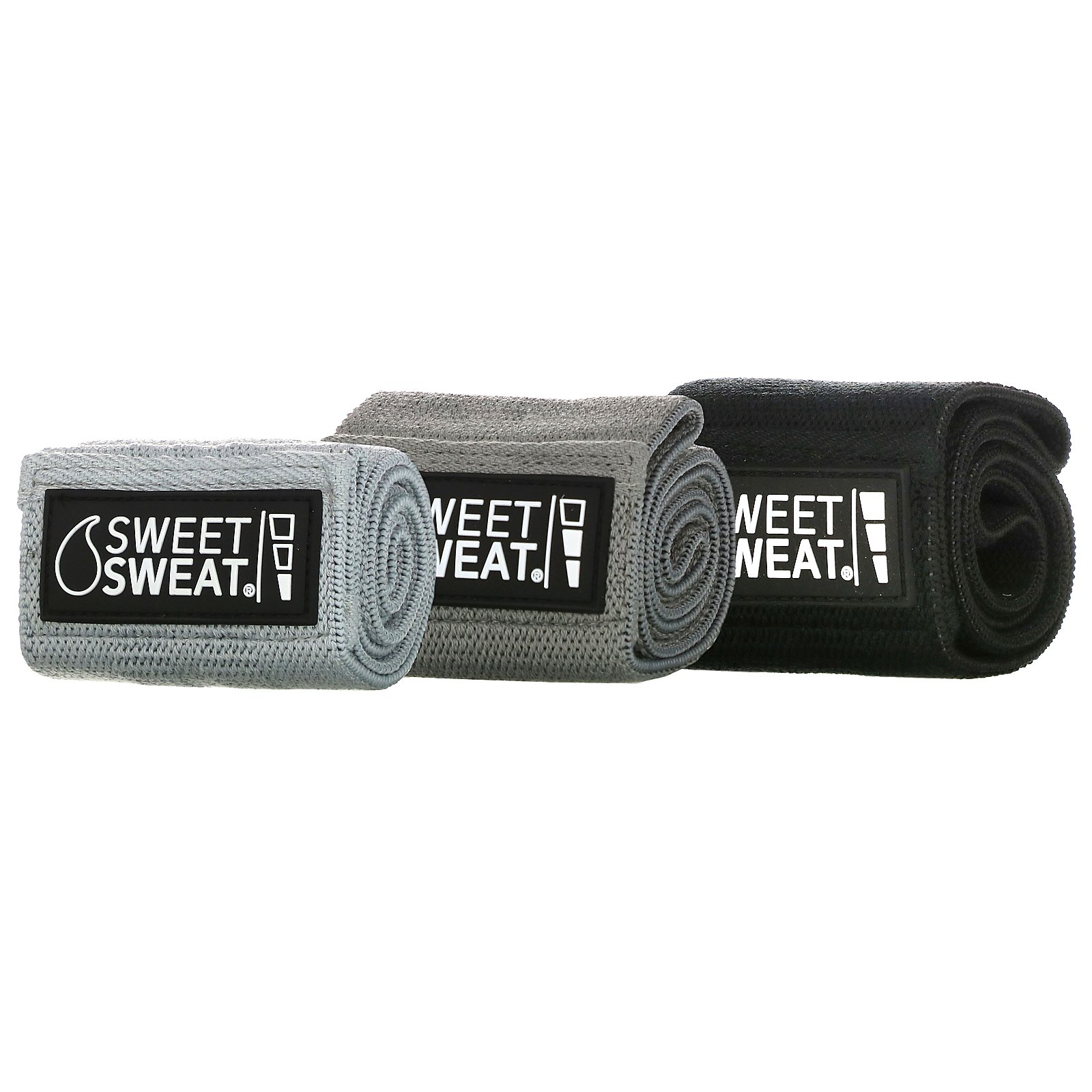 Comprar Sports Research, Sweet Sweat Hip Bands, Gray, 3 Bands - Imagem 3